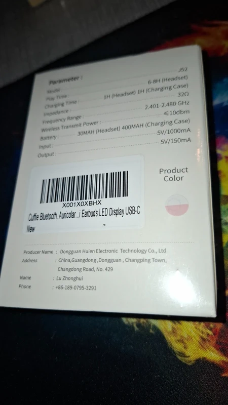 Drsaec J52 true wireless earbuds (vezeték nélküli fülhallgató) - rózsaszín, új, kipróbált, dobozos - Image 3
