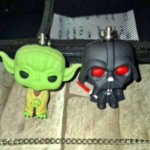 StarWars Yoda & Darth Vader rozsdamentes láncos egyedi kapásjelző
