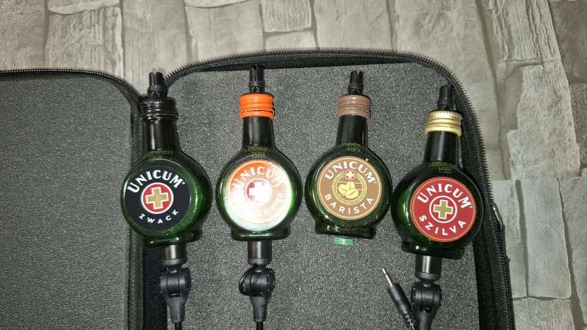 Unicum egyedi kapásjelző teljes sorozat, szilva, orange bitter, barista üvegek egyedi gyártás