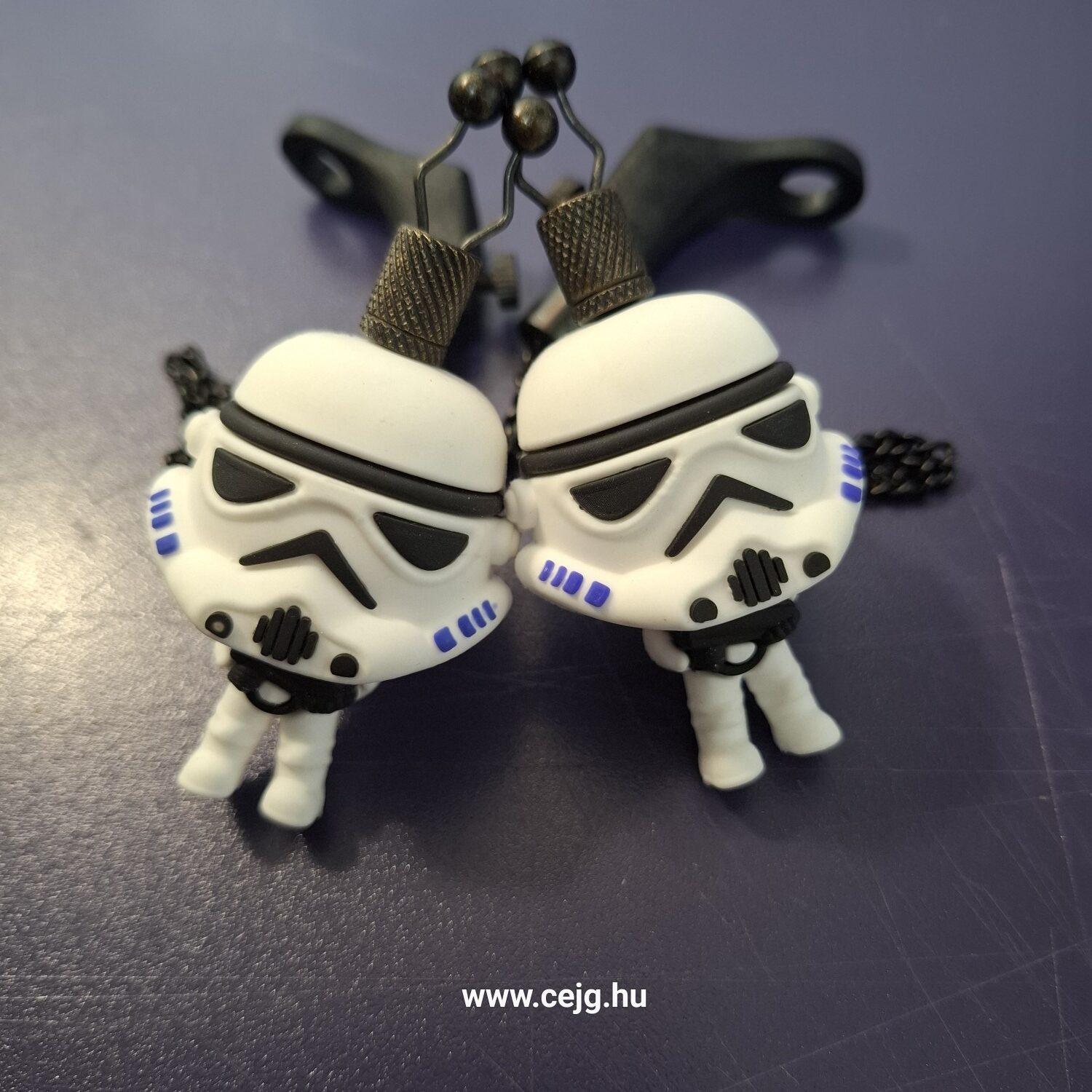 Egyedi Kapásjelző Pár – Birodalmi Rohamosztagosok (Star Wars Széria, 40g-os Fejek, 25 cm-es Fekete Lánccal, Tok Nélkül - Image 3